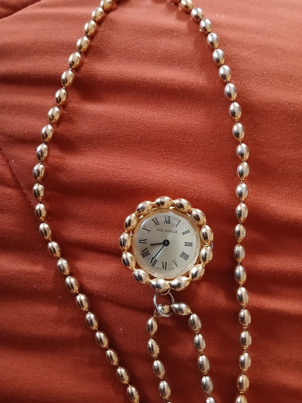 Gold-Tone Long Beaded Necklace Watch - Women Accessories